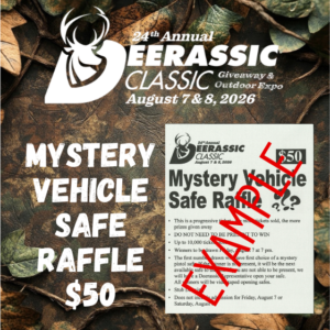 2026 Mystery Vehicle Safe Raffle Ticket