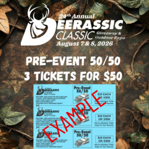 2026 Pre-Event 50/50 Tickets (3 for $50)
